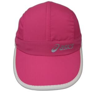 ASICS Baseball Cap Pink White OS Adjustable Strapback Hat Mesh Running